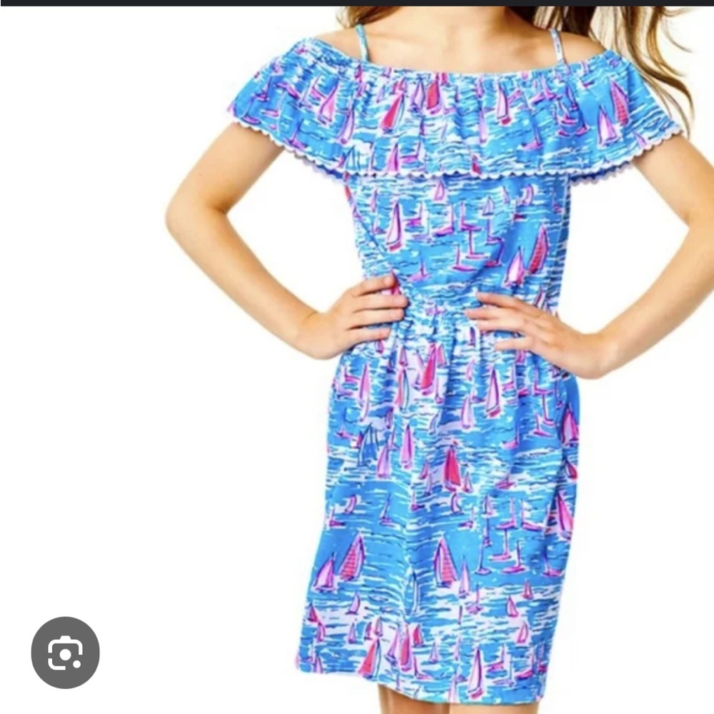 Lilly Pulitzer NWTs girls Amari dress Zanzibar Blue boatylicious